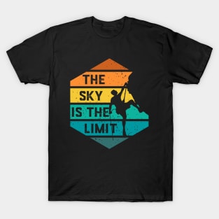 The Sky Is The Limit Rock Climbing Climber T-Shirt